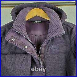 THE NORTH FACE Medium Womens Lavender Heathered Sweater Knit Fleece Jacket Coat