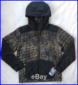 THE NORTH FACE Mens Thermoball Snow Hoodie Jacket Camo Black NWT $220 MEDIUM