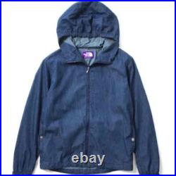 THE NORTH FACE PURPLE LABEL Denim Hoodie Blouson Navy Size-S Used from Japan