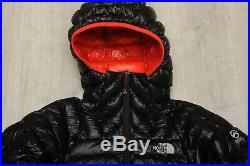 THE NORTH FACE SUMMIT L3 DOWN HOODIE insulated MEN'S PUFFER BLACK RED COAT S