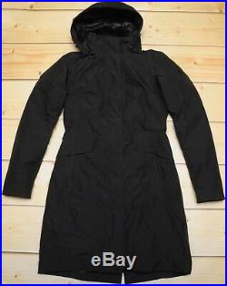 THE NORTH FACE SUZANNE BLACK TRICLIMATE DOWN insulated WOMEN'S TRENCH COAT S