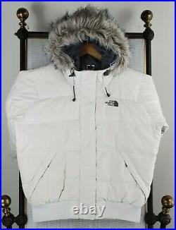 THE NORTH FACE Size Medium Womens Gotham 550 Down Filled Hooded Bomber Jacket