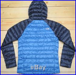 THE NORTH FACE TREVAIL HOODIE NAVY BLUE DOWN insulated MEN'S PUFFER JACKET S