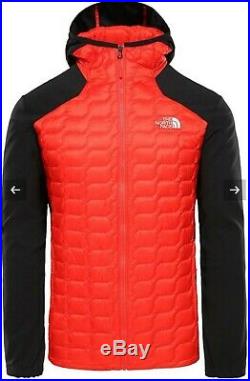THE NORTH FACE Thermoball Outdoor Down Jacket Hooded Hoodie Mens Red L RRP£180