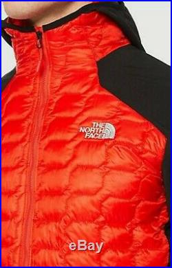 THE NORTH FACE Thermoball Outdoor Down Jacket Hooded Hoodie Mens Red L RRP£180