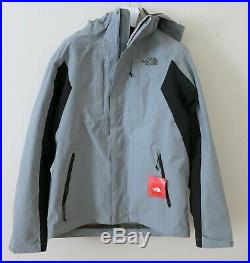 THE NORTH FACE Tri 3 in 1 Hooded Waterproof Jacket Mid Grey sz S M L