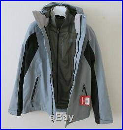 THE NORTH FACE Tri 3 in 1 Hooded Waterproof Jacket Mid Grey sz S M L