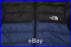 THE NORTH FACE WEST PEAK 700 DOWN insulated MEN'S BLUE PUFFER HOODIE JACKET XL