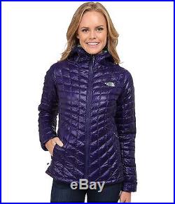 The North Face Womens Thermoball Hoodie Hooded Jacket Purple Size L New
