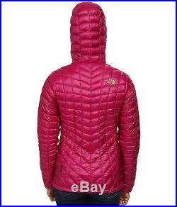 The North Face Womens Thermoball Hoodie Insulated Hooded Jacket Plum Size L New