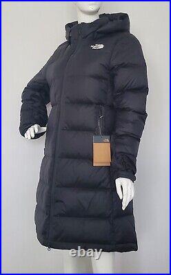 THE NORTH FACE WOMEN METRO 3 PARKA DOWN WINTER HOODIE PUFFER COAT Black size M