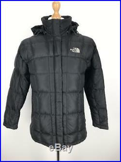 THE NORTH FACE Womens 600 Down Coat Hooded Puffer TNF Small S Black