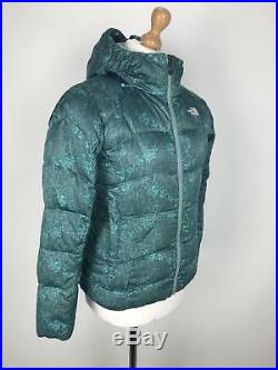 THE NORTH FACE Womens 600 Down Coat Hooded Puffer TNF Small S Green