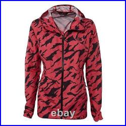 THE NORTH FACE Womens Flyweight Hoodie, Raspberry Red Mountain Print, Small
