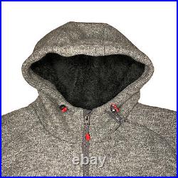THE NORTH FACE Zermatt Fleece Zip Hoodie Grey Jacket 2XL USED