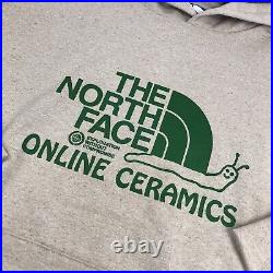 THE NORTH FACE x ONLINE CERAMICS PRINTED BEIGE OVERSIZED HOODIE
