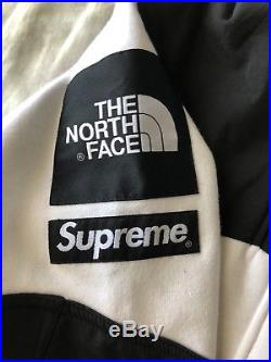 THE NORTH FACE x SUPREME ss16 STEEP TECH White Hoodie Sweatshirt Jacket L
