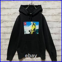 THE NORTH FACE x Supreme Collaboration Big Logo Hoodie Black Size S for Men