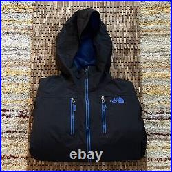 The North Face 2 in 1 Triclimate Shell Hoodie Puffer Jacket Blue Black Medium M