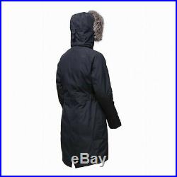 The North Face Authentic Black Women Faux Fur Long Parka Coat Hoodie Jacket XL