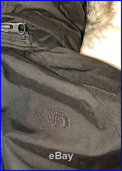 The North Face Authentic Black Women Faux Fur Long Parka Coat Hoodie Jacket XL