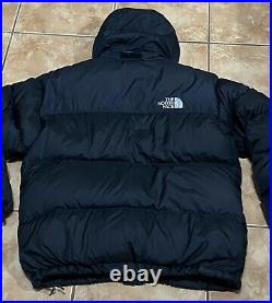 The North Face Black 700 Fill Goose Down Puffer Mens Jacket Hoodie Size XL