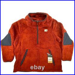 The North Face Campshire Fleece Pullover Hoodie Jacket XXL 2XL Red Orange New