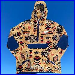 The North Face Campshire Pullover Anorak Hoodie Aztec Tribal Fleece Men's Large