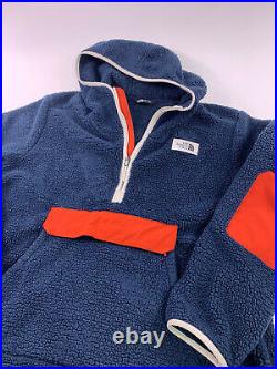 The North Face Campshire Sherpa Fleece Pullover Hoodie Jacket Men 2XL Deep Pile