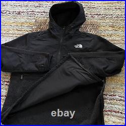 The North Face Denali 1/2 Zip Hoodie Vented Fleece Pullover Jacket Black Large L
