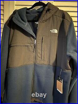 The North Face Denali 2 Fleece Hoodie Jacket Mens Small Blue Full Zip Hoodie