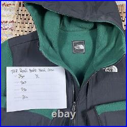 The North Face Denali Full Zip Fleece Hoody Hoodie Jacket Black Forest Green XL