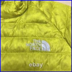 The North Face Down Jacket Men's Medium Yellow Summit Series 800 Puffer Hoodie