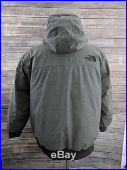 The North Face Dryvent Mens Jacket Winter Hoodie Puffer Full Zip Gray Size 3XL