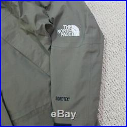 The North Face Gore-Tex Jacket Adult Large Beige Grey Double Zip Mesh Hoodie Men