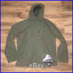 The North Face Gore Tex Rain Jacket Burnt Olive Large Waterproof Hooded