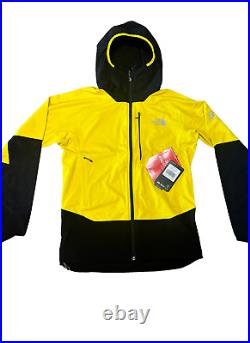 The North Face Gore Windstopper Yellow Hoodie Jacket Summit Series Mens Medium