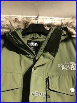 The North Face Gotham Green Fur Jacket Coat Parka UK MHoodie Jumper Top Hoodie