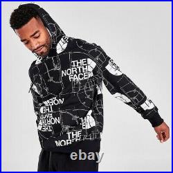 The North Face Half Dome All Over Print Logo Pullover Hoodie NF0A5IVK2X6-Sz Med