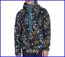 The North Face Hoodie Jacket Carbondale Fleece 1/4 Snap Button Camo Blue 2XL XXL