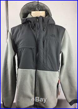 The North Face Jacket Denali Hoodie Jacket Mens Medium Asphalt Gray Polartec New