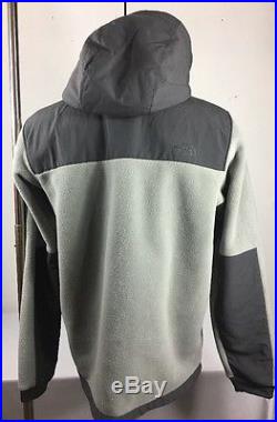 The North Face Jacket Denali Hoodie Jacket Mens Medium Asphalt Gray Polartec New