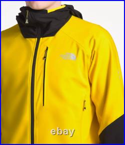 The North Face L4 Gore Windstopper Soft Shell Hoodie Yellow Black TNF Climbing L