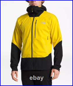 The North Face L4 Gore Windstopper Soft Shell Hoodie Yellow Black TNF Climbing L