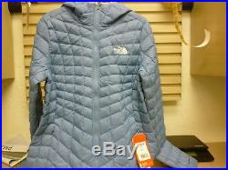 The North Face Ladies Thermoball Hoodie Jacket, sz MED, Provincial Blue reg $200