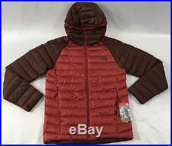 The North Face MEN's Trevail Hoodie Puffer Jacket Cardinal Sequoia Red Size XL