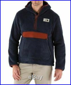The North Face Men Campshire Sherpa 300 Navy Fleece Hoodie Pullover Size Medium