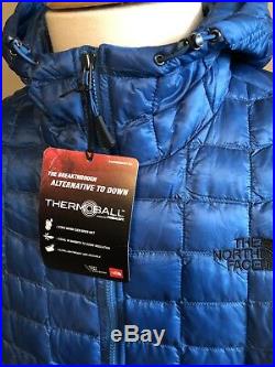 The North Face Men's Banff Blue Thermoball Hoodie Puffer Jacket Size XL X-Large
