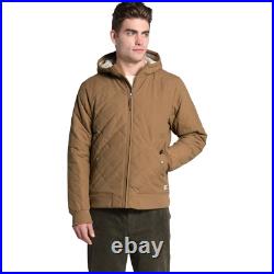 The North Face Men's Cuchillo Insulated Full Zip Hoodie Jacket Utility Brown-XL