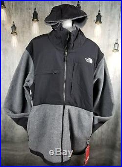 The North Face Men's Denali 2 Hoodie Jacket Coat Charcoal Grey Black XXL New